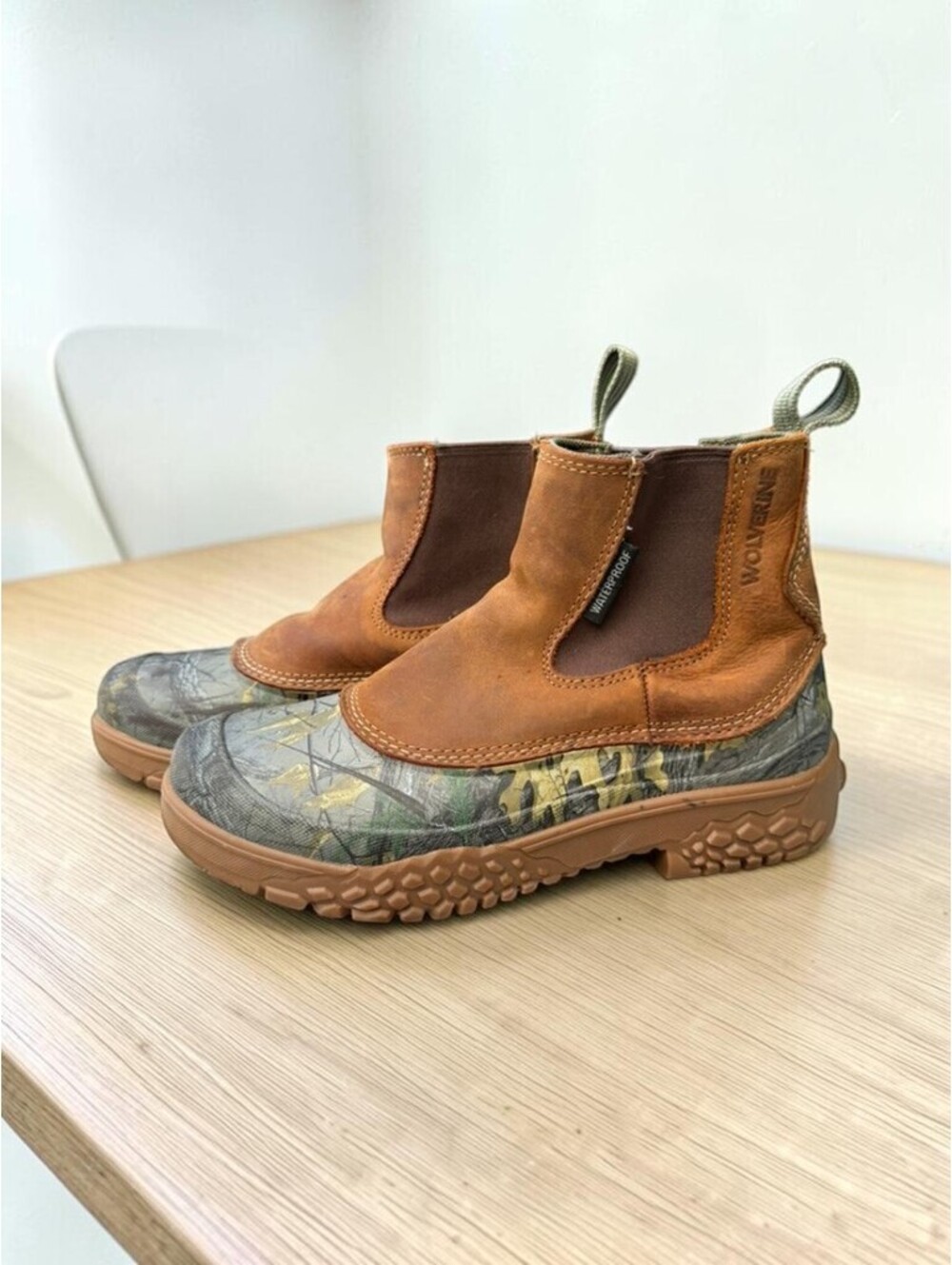Wolverine Yak Chelsea Men’s 7 EW Waterproof Camo Leather Hunting Boots